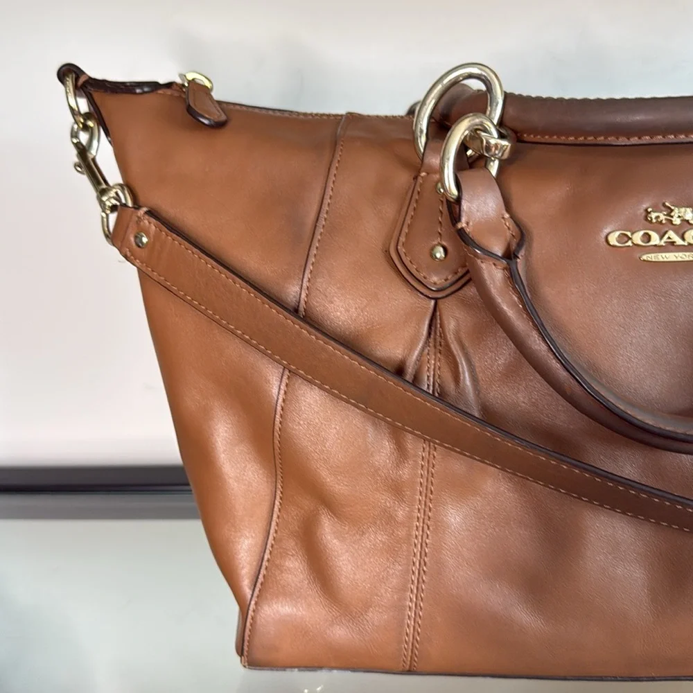 COACH Colette Leather Satchel Bag